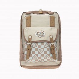 Рюкзак Doughnut Macaroon Kaleido Series Mushroom Checked 16L D010KD-000195 - бежевый