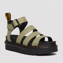 Сандалии Dr. Martens Blaire Pisa Leather Strap Platform 30706358 - зеленые