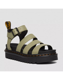 Сандалии Dr. Martens Blaire Pisa Leather Strap Platform 30706358 - зеленые