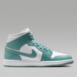 Дамская обувь Nike Air Jordan 1 Mid BQ6472-138 - бело-зеленые