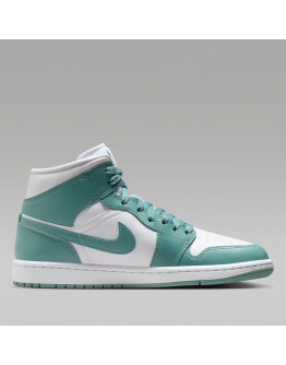 Дамская обувь Nike Air Jordan 1 Mid BQ6472-138 - бело-зеленые