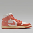 Женские кроссовки Nike Air Jordan 1 Mid BQ6472-180 - бело-оранжевые
