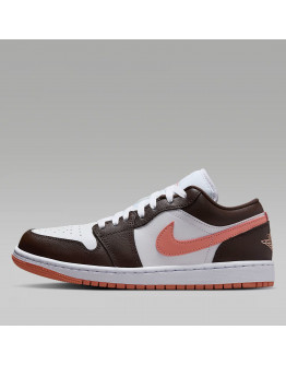 Женские кроссовки Nike Air Jordan 1 Low DC0774-182 - коричневые-белые