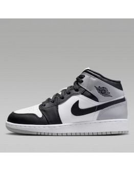 Подростковые кроссовки Nike Air Jordan 1 Mid DQ8423-101 - черно-белые