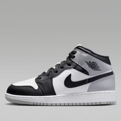 Подростковые кроссовки Nike Air Jordan 1 Mid DQ8423-101 - черно-белые