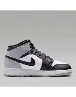 Подростковые кроссовки Nike Air Jordan 1 Mid DQ8423-101 - черно-белые