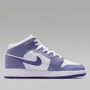 Молодежные кроссовки Nike Air Jordan 1 Mid DQ8423-500 - бело-фиолетовые