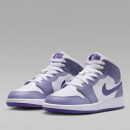 Молодежные кроссовки Nike Air Jordan 1 Mid DQ8423-500 - бело-фиолетовые