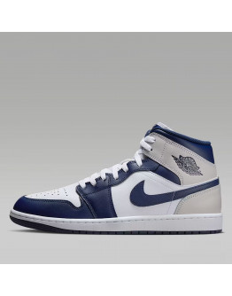 Мужские кроссовки Air Jordan 1 Mid DQ8426-146 - бело-синие