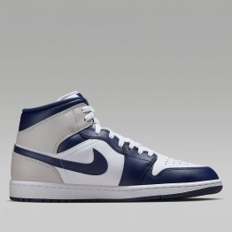 Мужские кроссовки Air Jordan 1 Mid DQ8426-146 - бело-синие