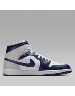 Мужские кроссовки Air Jordan 1 Mid DQ8426-146 - бело-синие