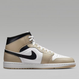 Мужские кроссовки Air Jordan 1 Mid DQ8426-153 - бело-бежевые