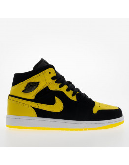 Мужские кроссовки Air Jordan 1 Mid SE HJ6654-071 - желто-черные