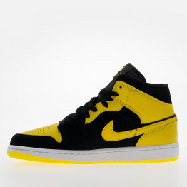 Мужские кроссовки Air Jordan 1 Mid SE HJ6654-071 - желто-черные