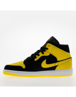 Мужские кроссовки Air Jordan 1 Mid SE HJ6654-071 - желто-черные