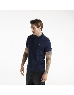 Футболка Lacoste Cotton Shirt Regular Fit DH2050-166 - темно-синяя