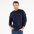 Котоновый свитер Lacoste Organic Brushed Cotton Sweatshirt SH9608-166 - темно-синий