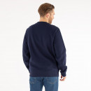 Котоновый свитер Lacoste Organic Brushed Cotton Sweatshirt SH9608-166 - темно-синий