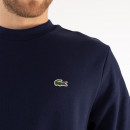 Котоновый свитер Lacoste Organic Brushed Cotton Sweatshirt SH9608-166 - темно-синий