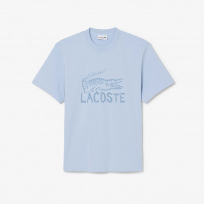 Мужская футболка Lacoste TH1427-HBA - синяя