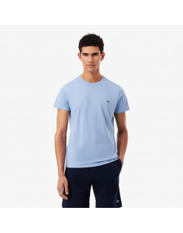 Мужская футболка Lacoste Crew Neck Pime Cotton Jersey TH6709-AEY - синяя