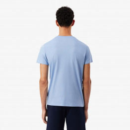 Мужская футболка Lacoste Crew Neck Pime Cotton Jersey TH6709-AEY - синяя