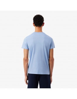 Мужская футболка Lacoste Crew Neck Pime Cotton Jersey TH6709-AEY - синяя
