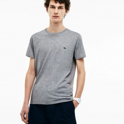 Мужская футболка Lacoste Crew Neck Pima Cotton Jersey TH6709-CCA - серый
