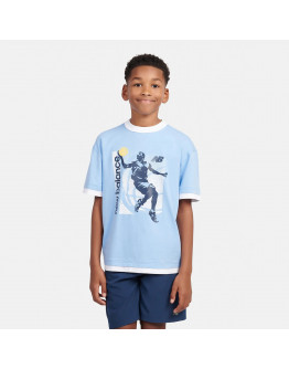 Детская футболка New Balance LAKB0155ELE - синяя