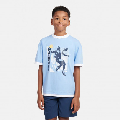 Детская футболка New Balance LAKB0155ELE - синяя