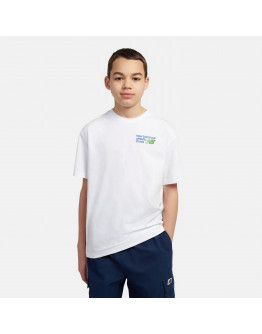 Детская футболка New Balance LAKB0295BWE - белая