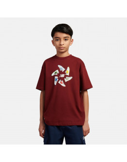 Детская футболка New Balance LAKB0340MHB - бордовая
