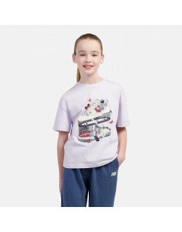 Детская футболка New Balance LAKG0117RIG - фиолетовая