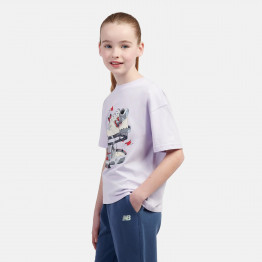 Детская футболка New Balance LAKG0117RIG - фиолетовая