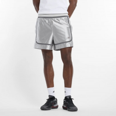 Мужские шорты New Balance MS51608RCD - серебристые