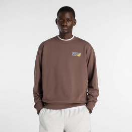 Мужская толстовка New Balance MT41547ABP - коричневая