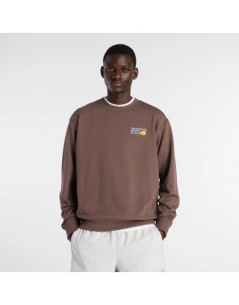 Мужская толстовка New Balance MT41547ABP - коричневая
