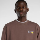 Мужская толстовка New Balance MT41547ABP - коричневая