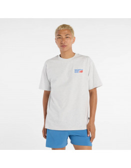 Мужская футболка New Balance MT41908AHH - серая