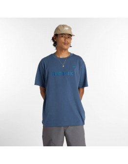 Мужская футболка New Balance MT51955VTI - темно-синяя