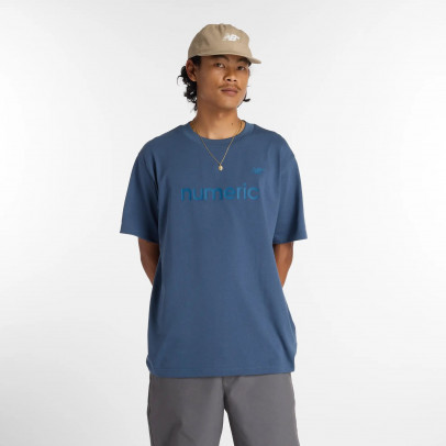 Мужская футболка New Balance MT51955VTI - темно-синяя