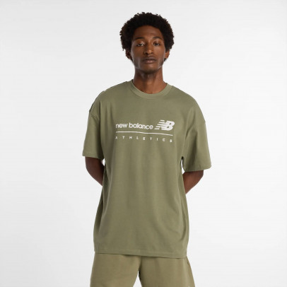 Мужская футболка New Balance MT53525DEK - зеленая