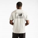 Мужская футболка New Balance Woven Label MT53928AGM - серая