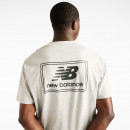 Мужская футболка New Balance Woven Label MT53928AGM - серая