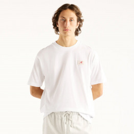 Мужская футболка New Balance Woven Label MT53928WT - белая