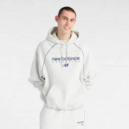 Мужской свитер New Balance Trackside Fleece MT611629AHH - серый