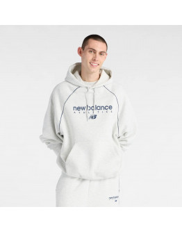 Мужской свитер New Balance Trackside Fleece MT611629AHH - серый