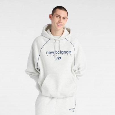 Мужской свитер New Balance Trackside Fleece MT611629AHH - серый