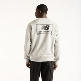 Мужская толстовка New Balance Woven Label MT6175T5AGM - серая