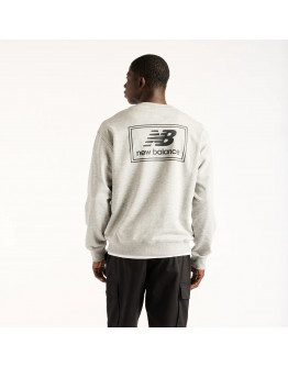 Мужская толстовка New Balance Woven Label MT6175T5AGM - серая